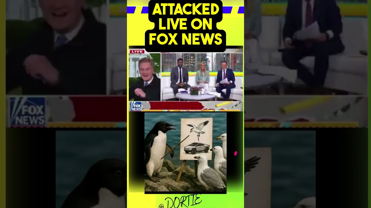 птица сбрасывает груз на ведущего Fox News в прямом эфире 