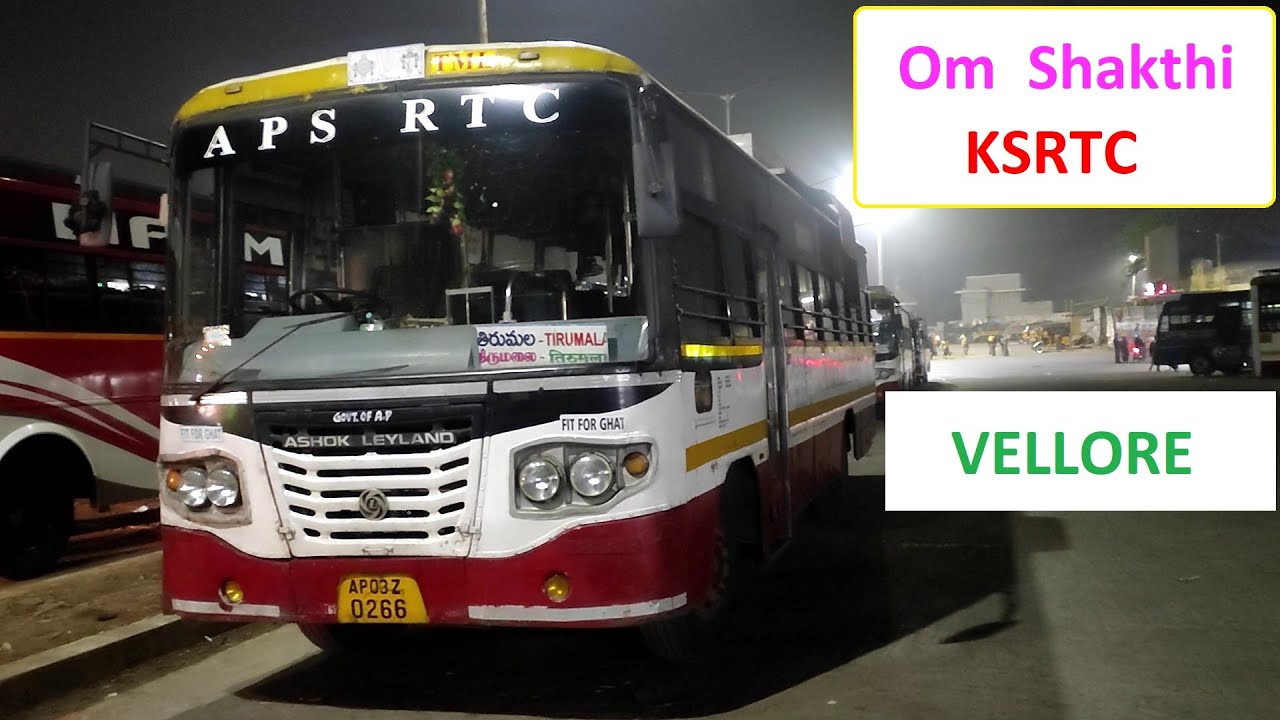 Midnight Journey - Chittoor to Vellore in APSRTC Bus