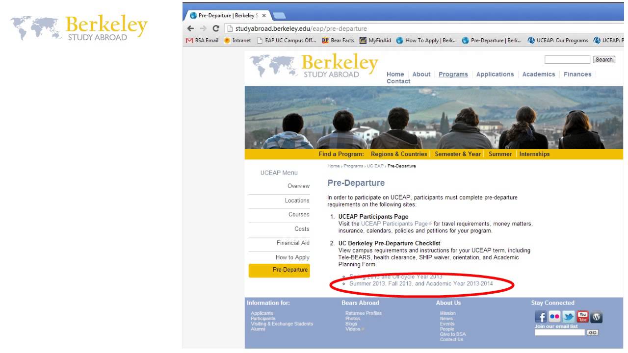 BSA Online Orientation: Insurance for Semester & Year EAP Students