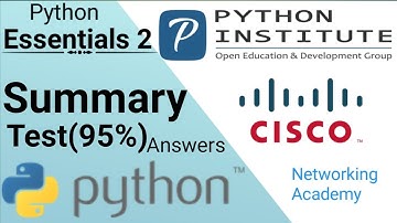 Python Essentials - 2 || Summary Test (100%) Answers || Netacad || Cisco || PE2- Summary Test