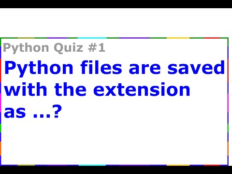 What is the Extension for python file?