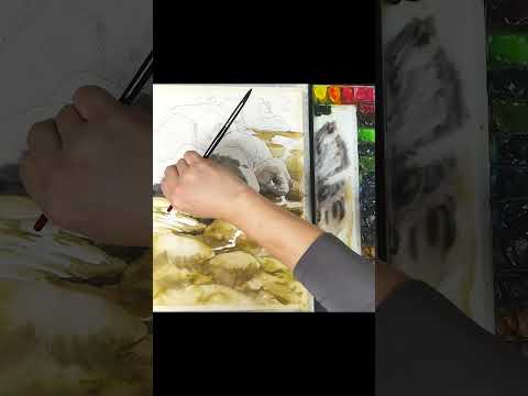 #shorts Landscape Watercolor - <strong>River</strong> Rock (color <strong>name</strong> view) NAMIL ART