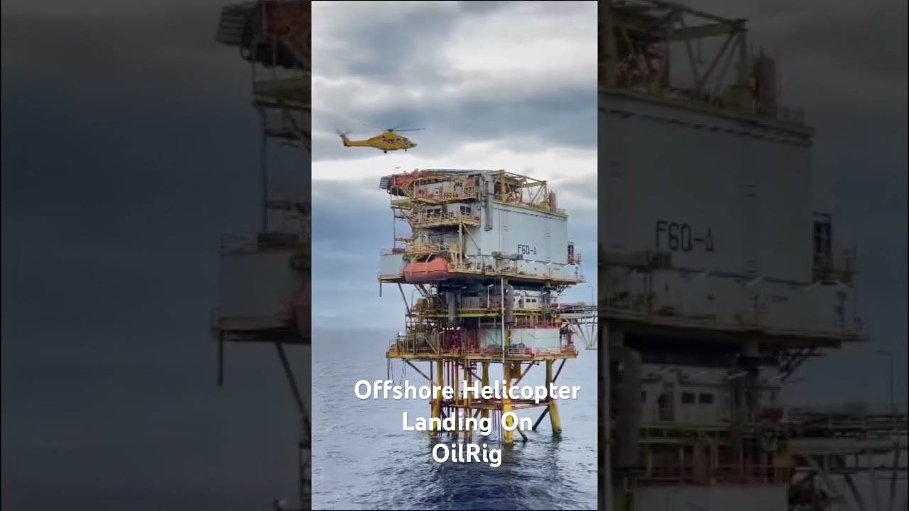 Risky Landing Of Helicopter In Oil Rig!!! 