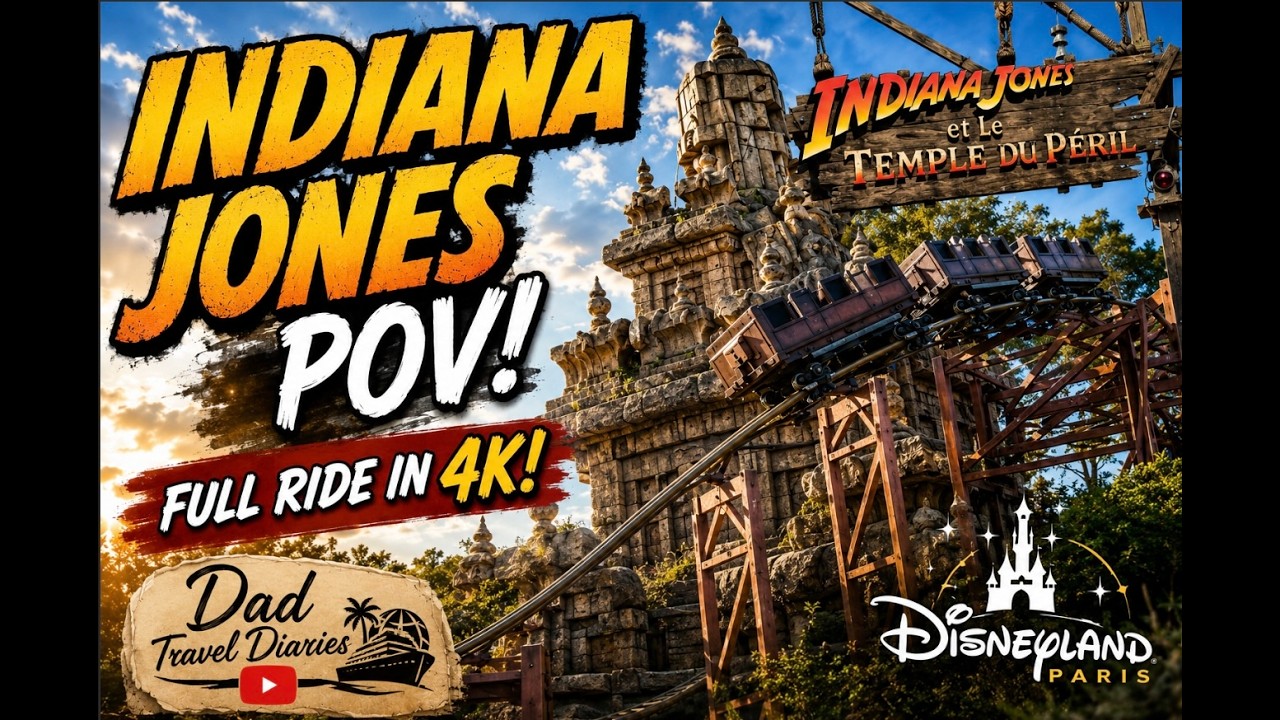 Indiana Jones and the Temple of Peril POV | Full Ride in 4K | Disneyland Paris