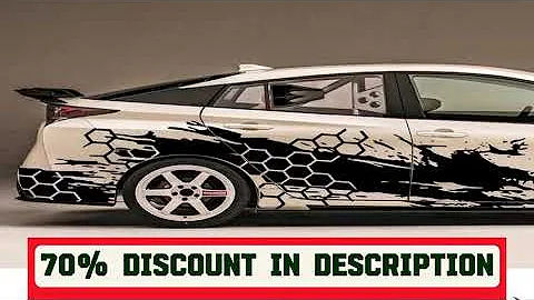 A must-have product! 2PCS Car Door Side Stickers Car Livery Honeycomb Stripes Graphics Styling Vin