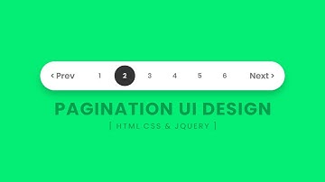 Pagination UI Design Using Html CSS and jQuery | next() Prev()
