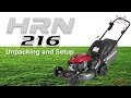 Honda HRN216 Lawn Mower Unpacking & Setup