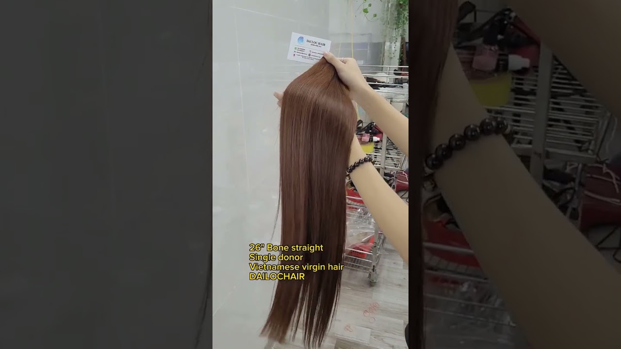 26" Bone straight Single donor Vietnamese virgin hair 