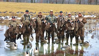 Goose Hunting on THICK ICE! | Geese everywhere in Missouri! (Limited)