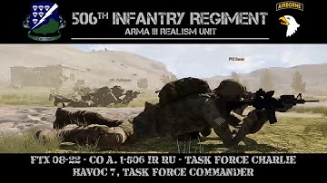 ArmA 3: FTX Phase 08-22 - Task Force Charlie - Havoc 7 | 506th IR RU Task Force Commander
