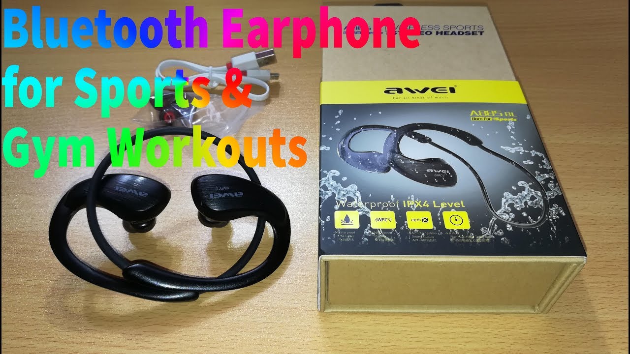 Awei A885BL Bluetooth & NFC Wireless Sports Headset Unboxing