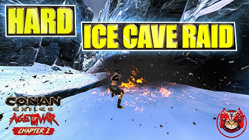 Hard Defend In Ice Cave - We Almost Got Wiped ! Conan Exiles Age Of War PVP And Raid Chapter 2