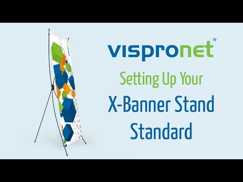 Advertising Display System Setup - X-Banner Stand Standard
