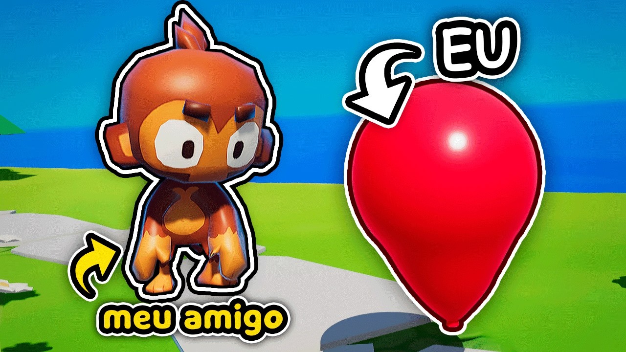 Bloons só que EU VIREI O BALÃO e meu amigo virou inimigo 😭🎈