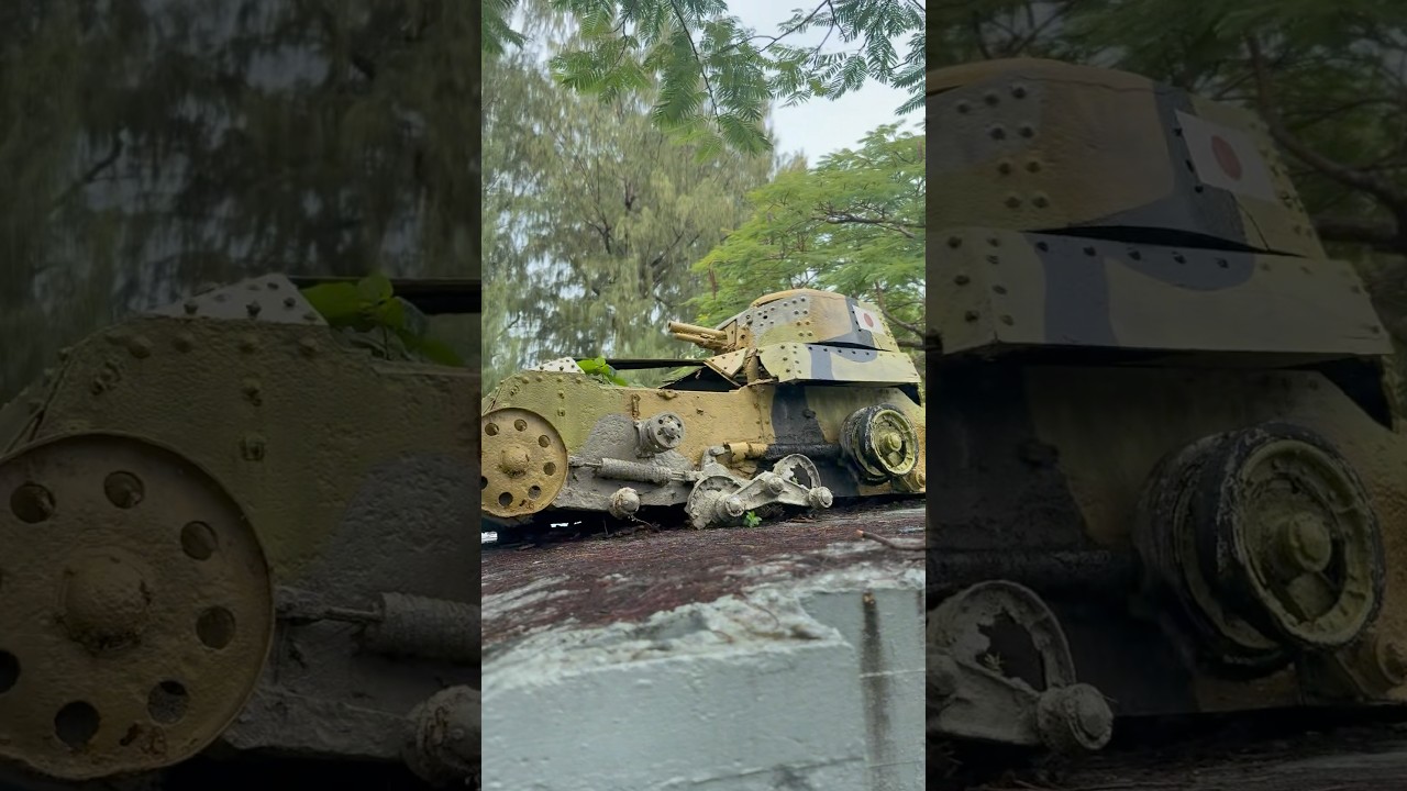 Japanese tank at SAIPAN abandonned here since 1944 - YouTube