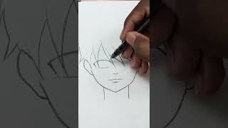 How to draw easy anime character #animearttutorial #animesketch #mangasketch