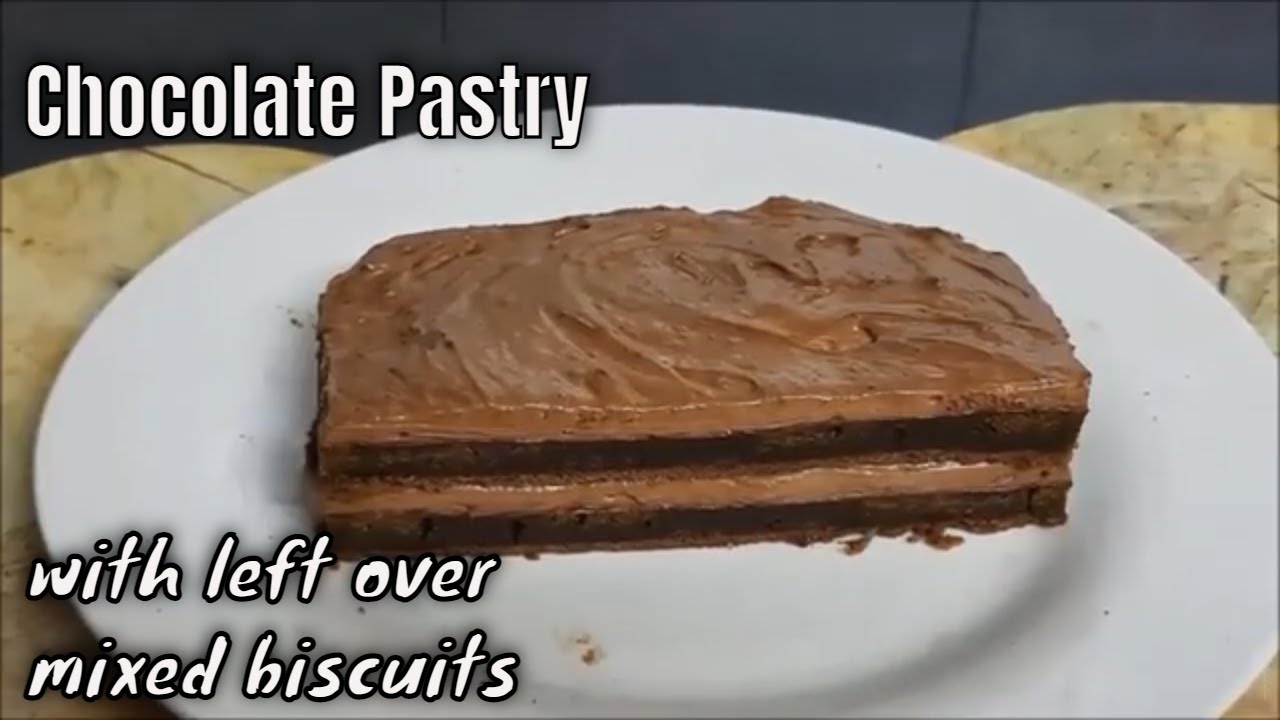 Chocolate Pastry with biscuits No Egg No Oven Chocolate Pastry Recipe