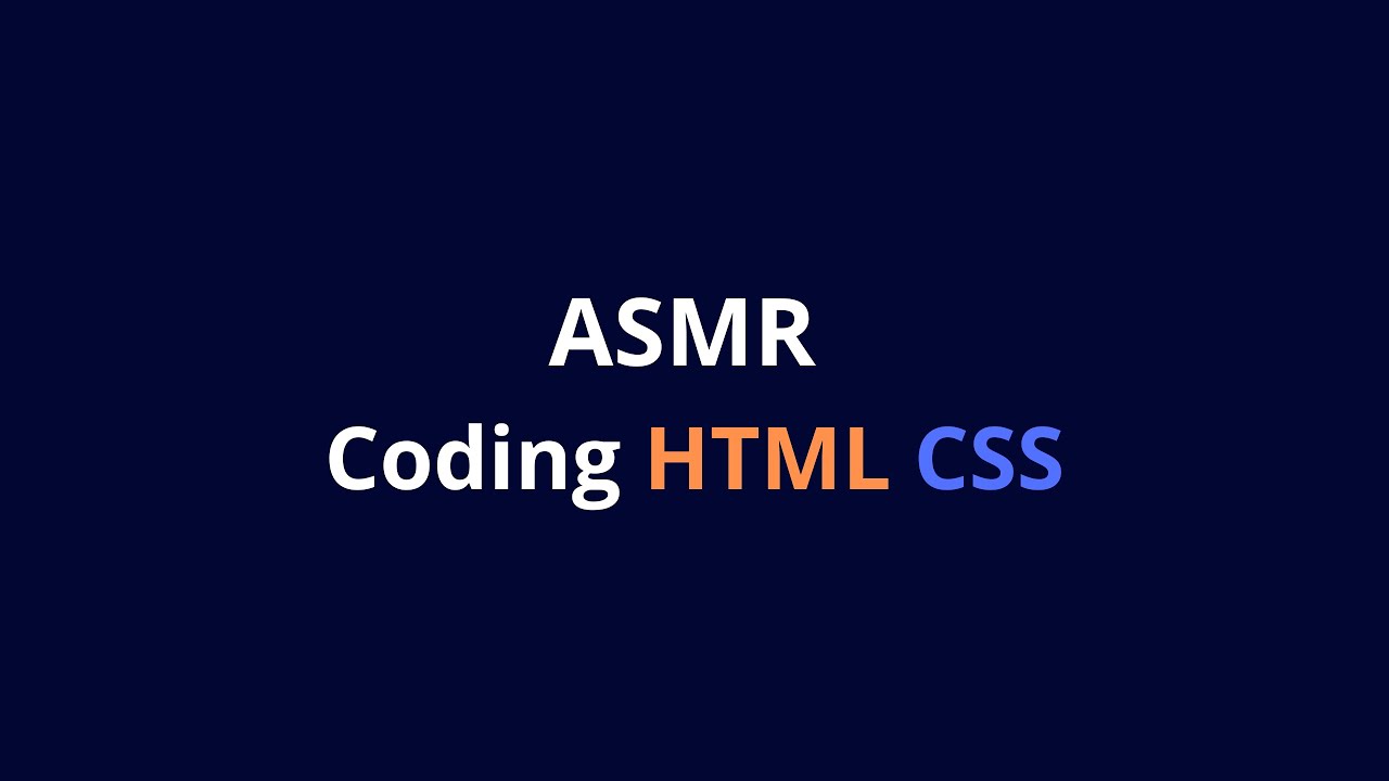 ASMR Website HTML CS JS - YouTube
