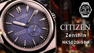 Citizen Zenshin 60th NK5020-58M: Blue Textured Dial, 4K Video & ASMR Calming Music | Japanese PRX? screenshot 2
