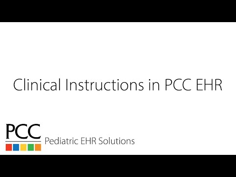 Clinical Instructions in PCC EHR