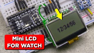 Miniature watch display 124x64 with led backlight