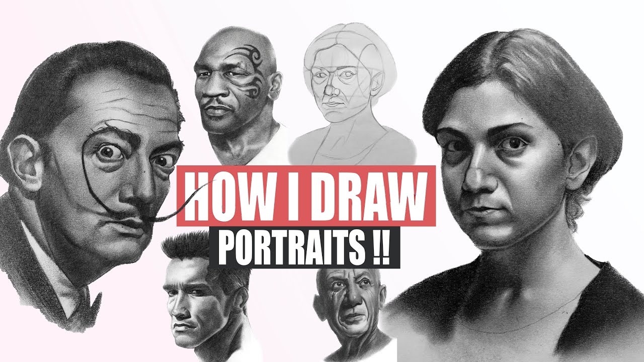 How to draw any Portrait Easily - Step by step Loomis method!! - YouTube