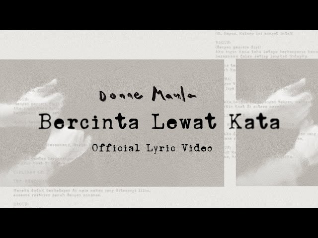 Donne Maula - Bercinta Lewat Kata (Lyric Video) OST Jatuh Cinta Seperti di Film-Film class=