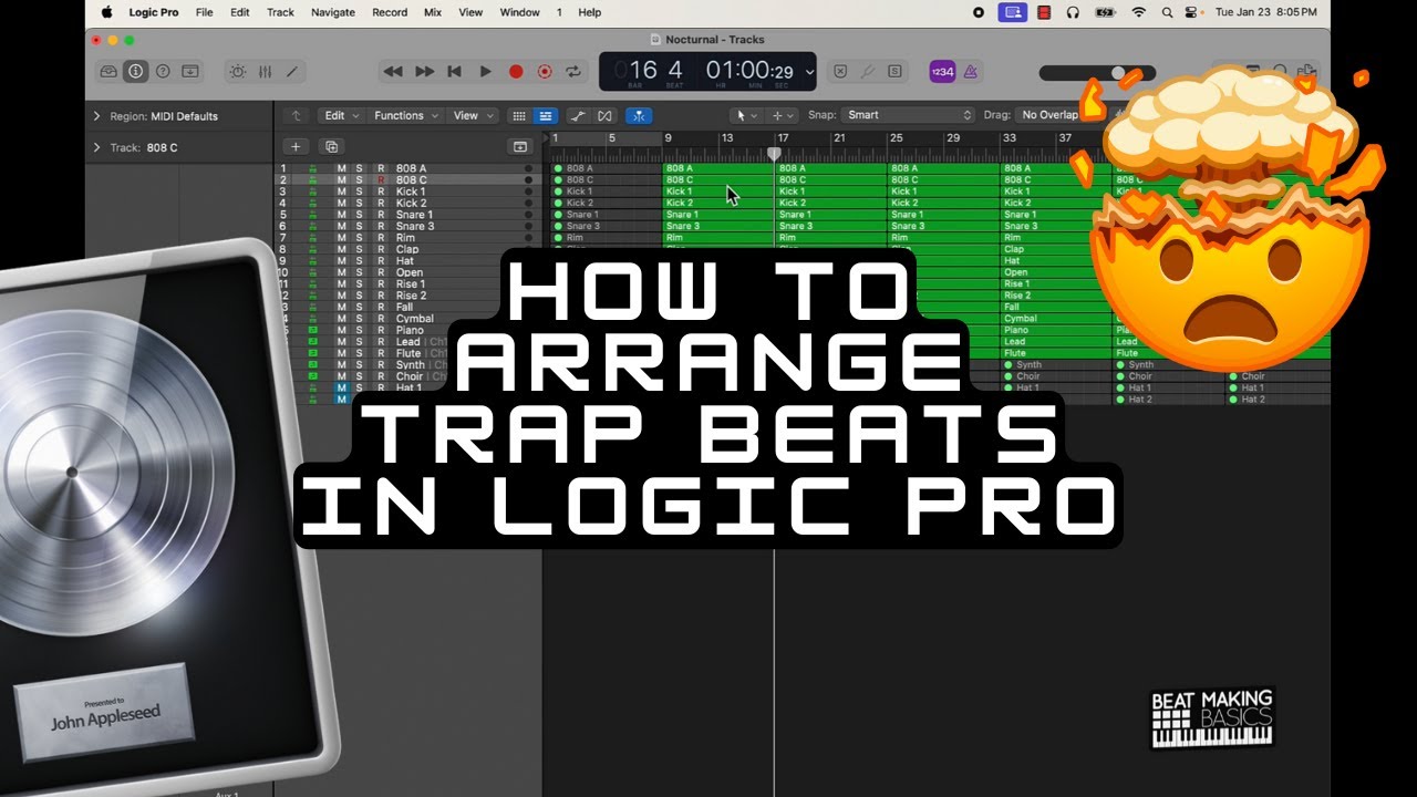 HOW TO ARRANGE TRAP BEATS IN LOGIC PRO X - YouTube