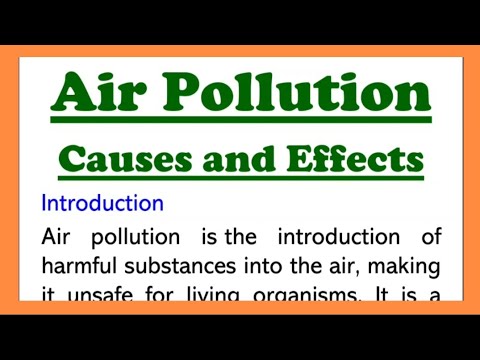 Air Pollution Causes Effects And Solutions Essay Writing In English 225 Words Paragraph Or Speech