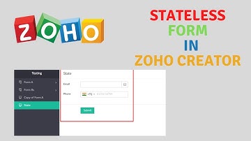 ( Hindi ) How to create a Stateless form in zoho creator || Out of Study || ZOHO Creator Tutorials