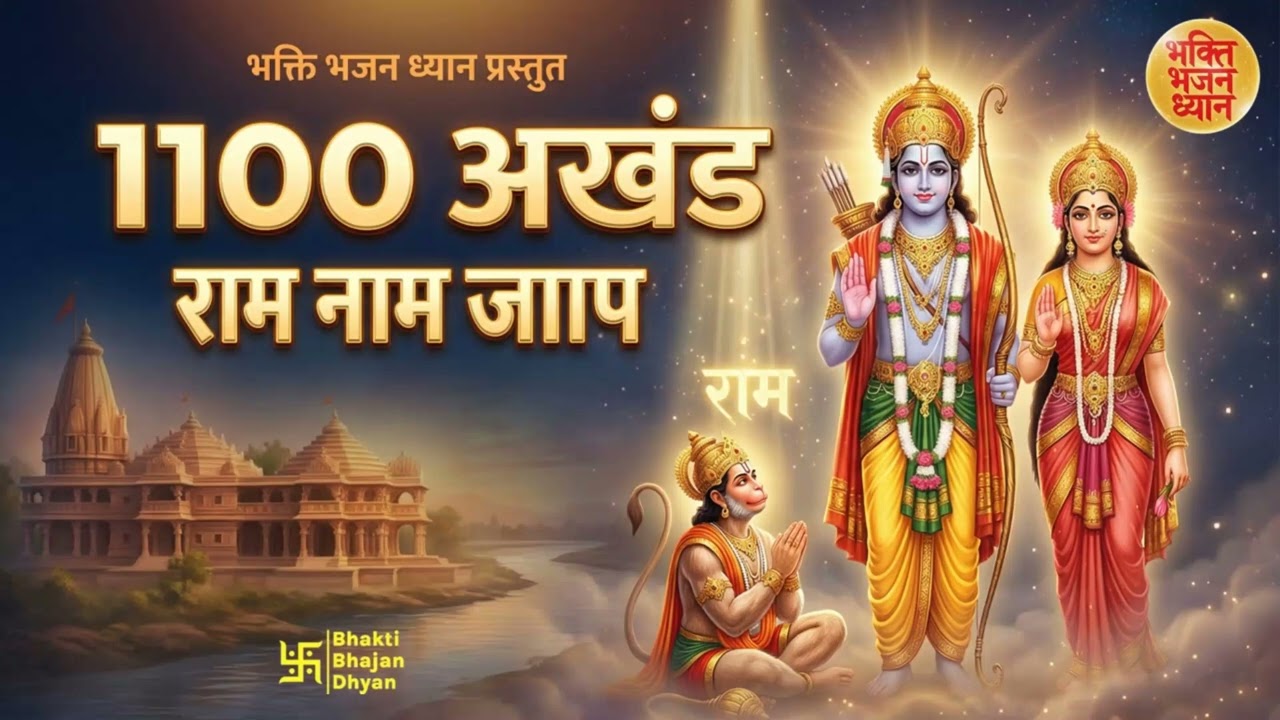 1100 Akhand Ram Naam Jap | श्री राम जय राम जय जय राम | Stress Relief Mantra|Ram Mantra for Calm Mind