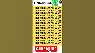 FIND the odd number// spot the difference only GENIOUS find this #visualpuzzle #quiz #shorts