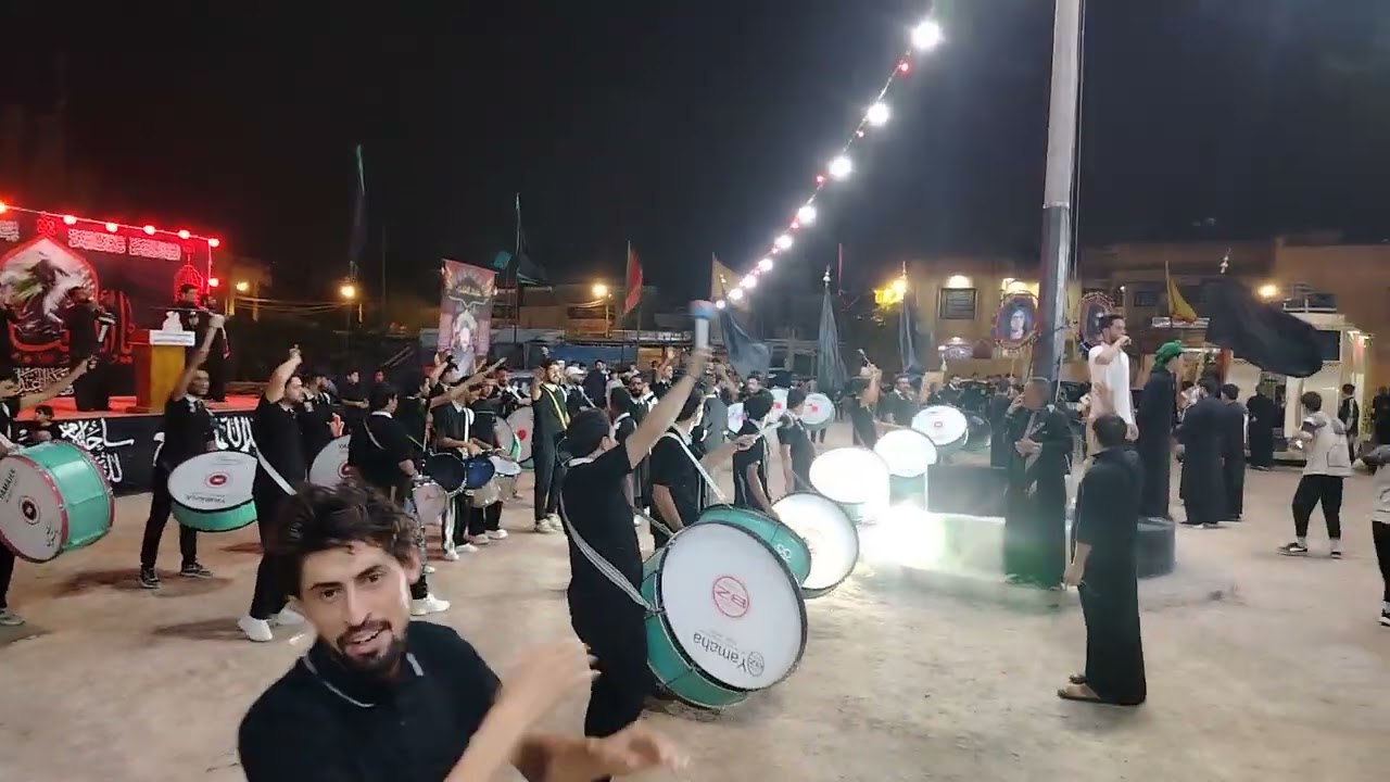 موكب ابا الفضل العباس في البصرة في منطقه حي الاصدقاء