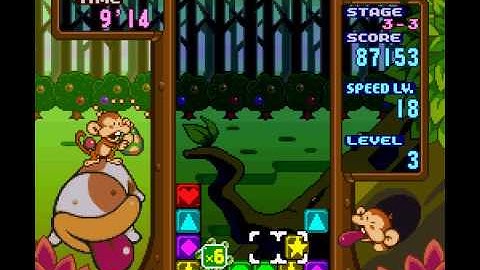 Tetris Attack (SNES / Super Nintendo) Stage Clear- Vizzed.com GamePlay