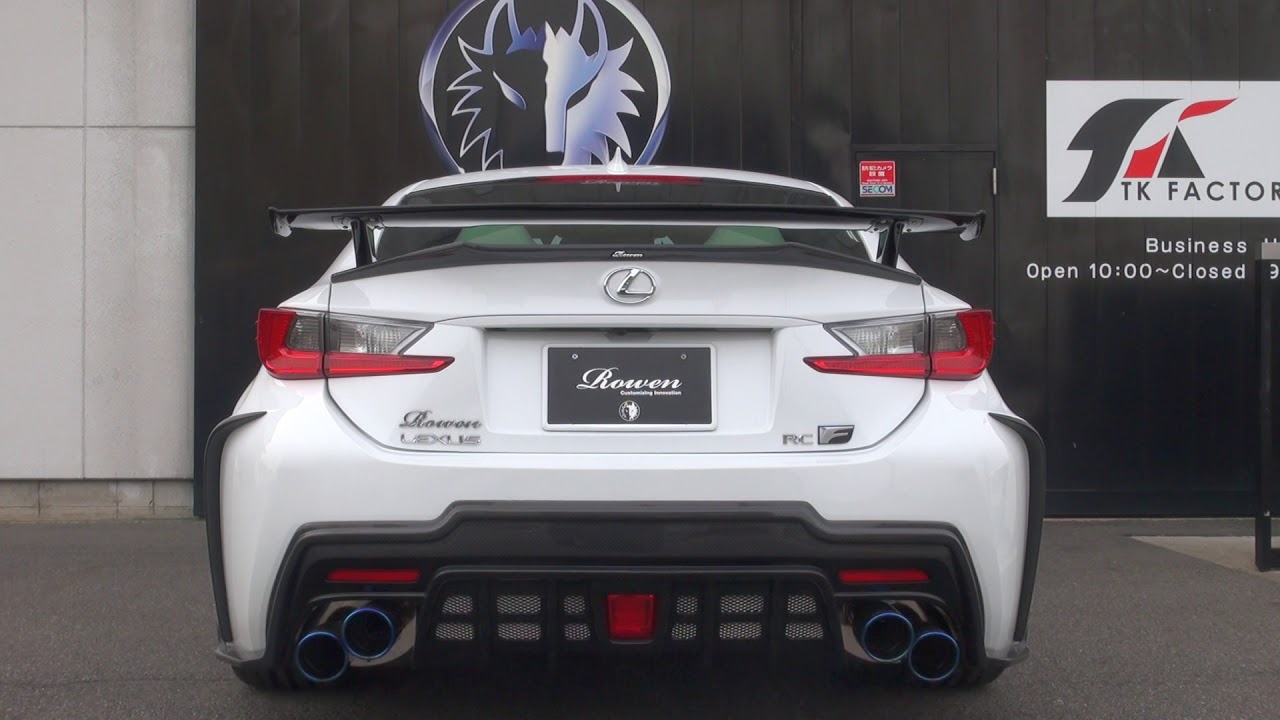 LEXUS RC F Exhaust Sound by Rowen Japan. - YouTube