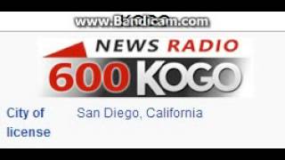 KOGO Newsradio 600 KOGO San Diego, CA TOTH ID at 9:00 p.m. 7/10/2014