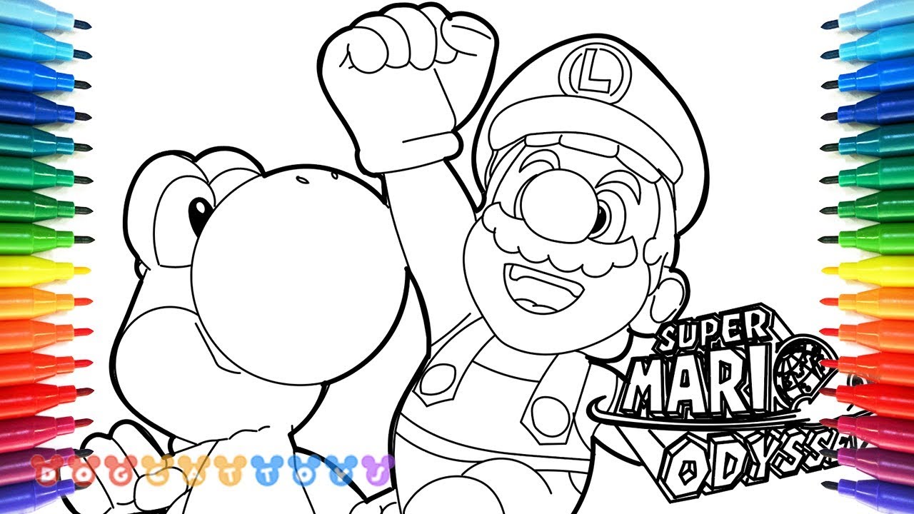 How to Draw Mario Odyssey, Luigi #34 | Drawing Coloring Pages for Kids