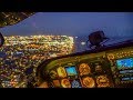 Flying over Houston at Night - Cessna 172