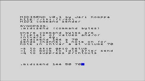 Using USB MIDI with the ZX Sectrum Next (via raspberry pi 0), part 2: sending midi