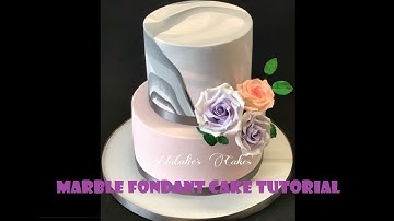 Marble Fondant Cake Tutorial