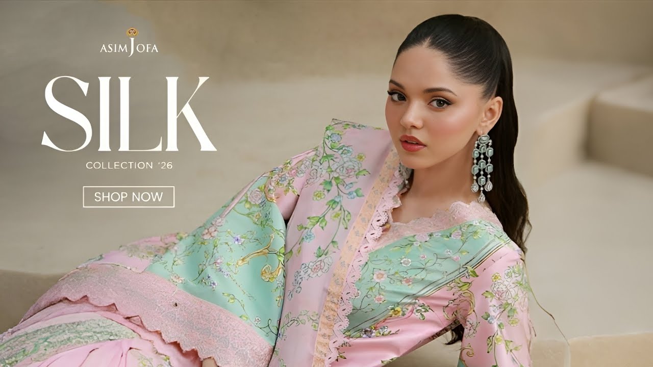 Asim Jofa Printed Silk Unstitched Collection 2026 | Asim Jofa New Silk Unstitched Collection 2026