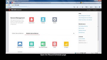 Mobile Surveillance Module Configure the Record Schedule