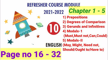10th English Refresher course || Answer Key || P.No 16 to 32 @Kanishai