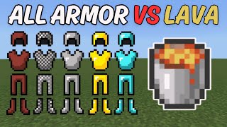 All Minecraft Armor vs Lava?