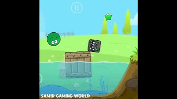 Red Ball 4 Green Ball push square in water from floating box