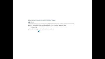 ALEKS - Interconverting temperatures in Celsius and Kelvins - Example 1