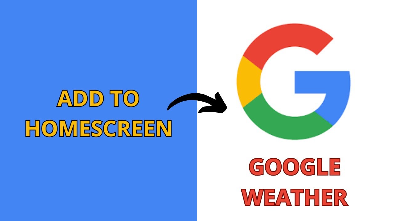 How to add Google Weather to your Homescreen - YouTube