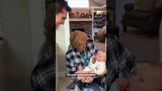 Meeting great grandma for the first time shorts