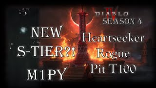 NEW S-TIER?! ROGUE Tier 100 Pit in 6 Minutes! - Diablo IV Season 4 Heartseeker Victimize