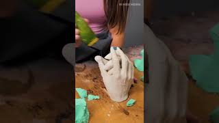 Decoración de cemento que parece de diseño 🏠 #viral #homehacks #concretedecor